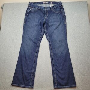 Ariat FR Boot Cut Jeans Womens 34L Blue Mid‎ Rise Flame Resistant Denim